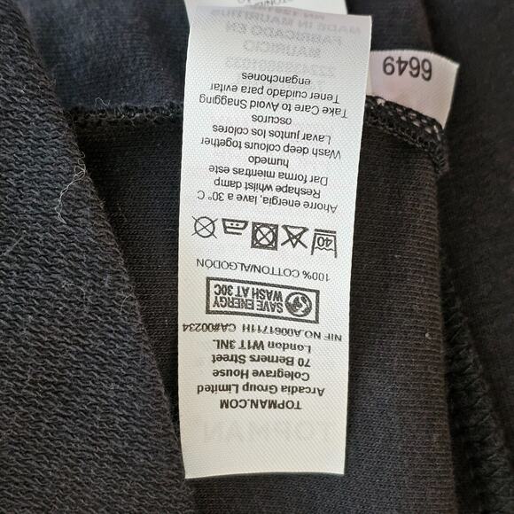 Topman Sweater Unisex Wrap Poncho Charcoal Gray Cotton Adult Medium Black NEW - Picture 10 of 11